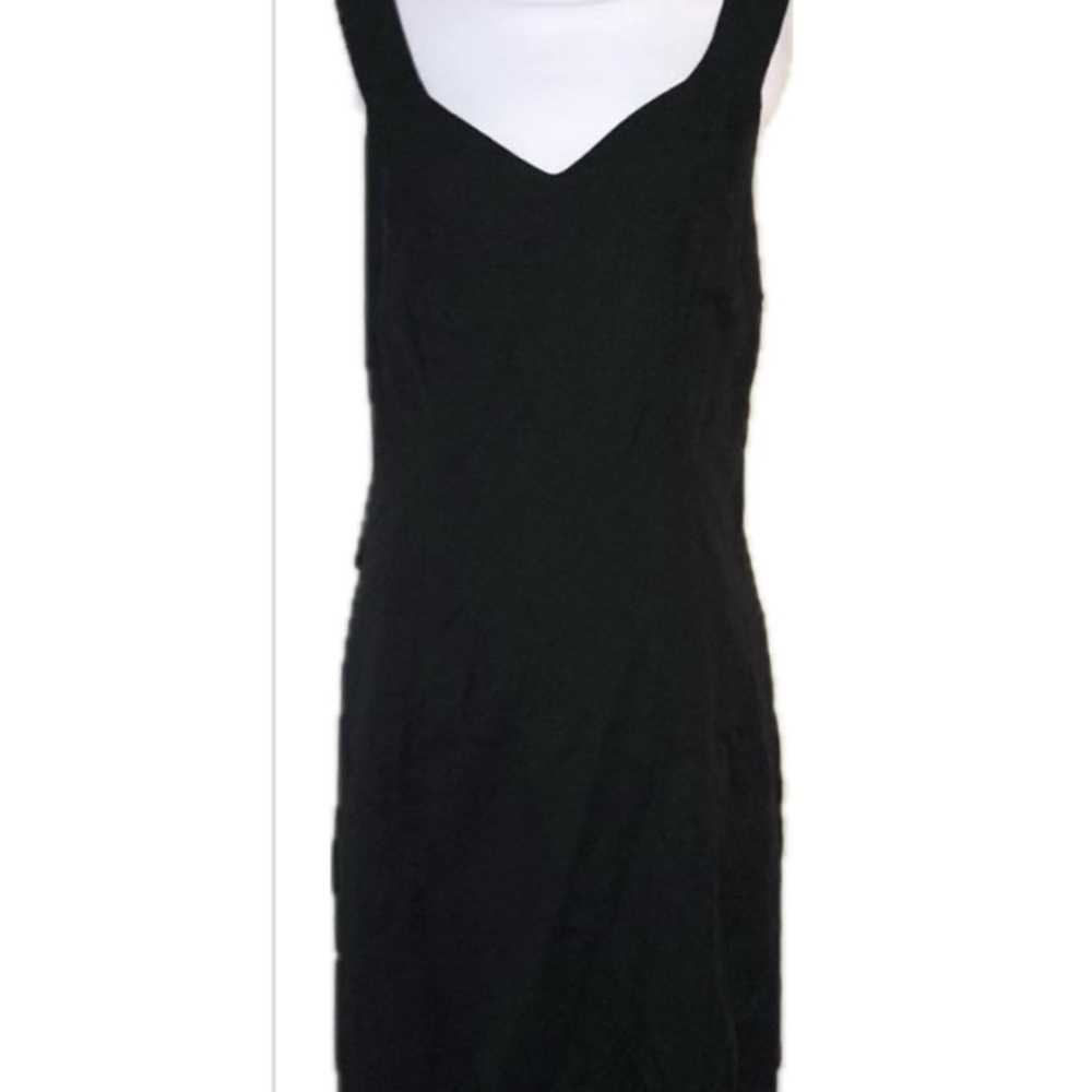 Backless Black Sheath Dress - Sleek Women’s Evening Dress size 8
